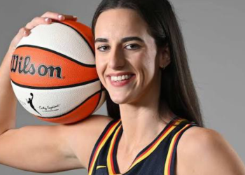 Kelsey Mitchell and Caitlin Clark of the Indiana Fever
