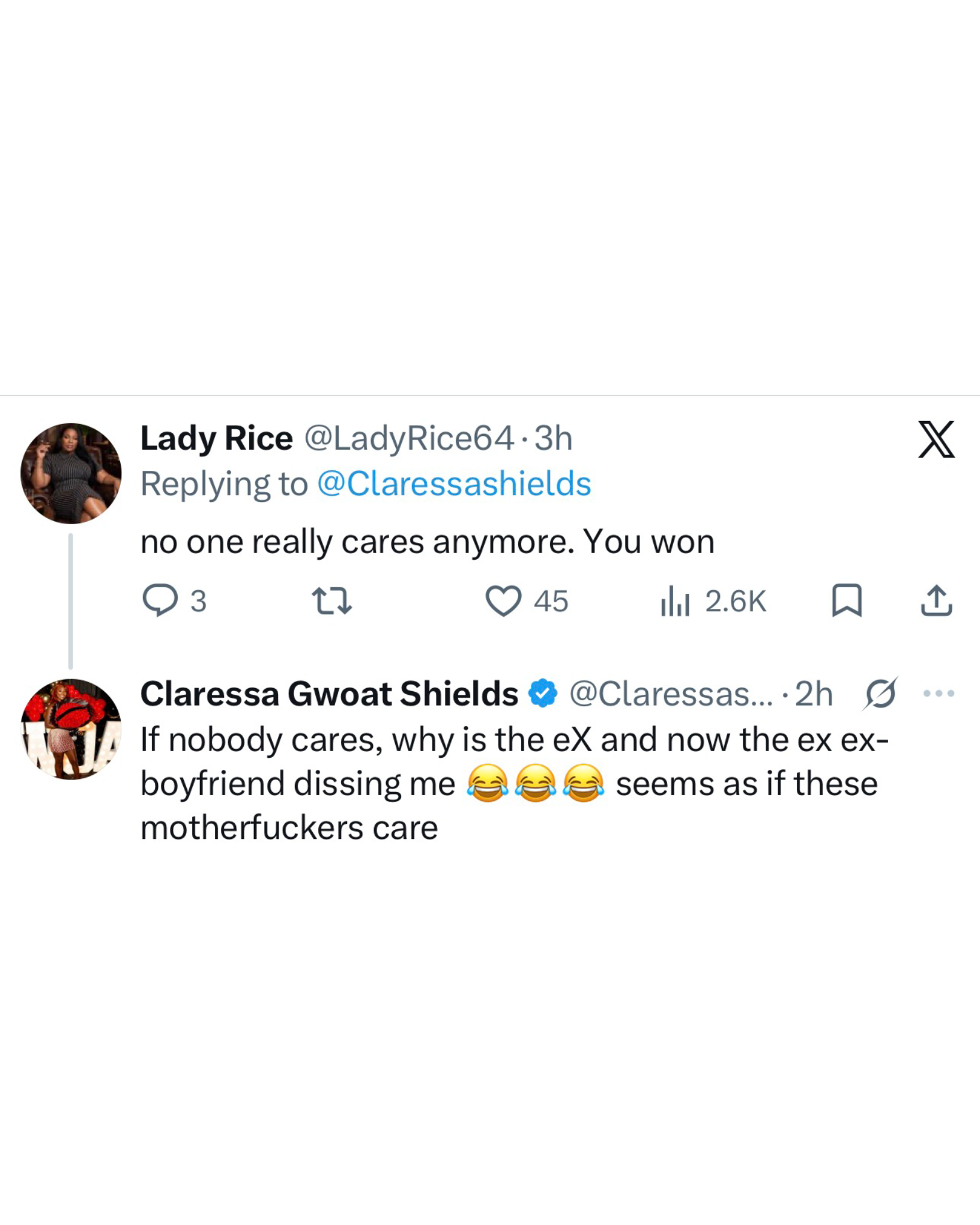 Claressa Shields replies to fans on X