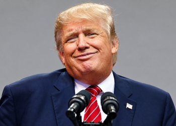 Donald Trump at a rally where he said he never married his sister