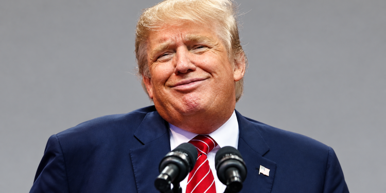 Donald Trump at a rally where he said he never married his sister