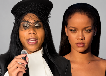 Split image of EJ Johnson and Rihanna after EJ said Rihanna's late arrival delayed the Dior show