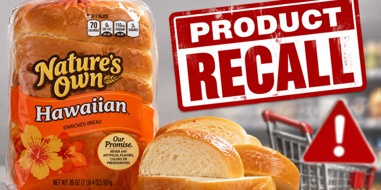 Hawaiian bread recall Nature's Own Hawaiian Bread loaf