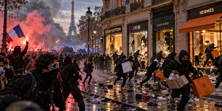 Paris Is Burning - Baller Alert Paris protests turn to looting as luxury stores are hit across the French capital