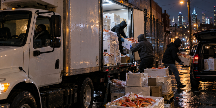 Snow crab heist on Island Avenue in Southwest Philadelphia