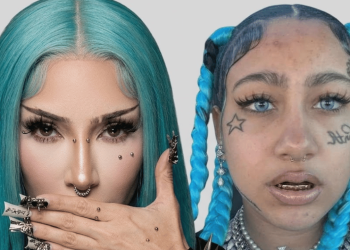 Kim Kardashian Copies North West's Blue Hair, Grills and Emo Style After Months of Backlash Over Her Daughter's Look